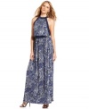 MICHAEL Michael Kors' paisley maxi dress features an alluring surprise: strappy details that show off an open back!