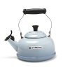 Elegant and timeless, this whistling tea kettle is a great way to revive tea time for two. Glazed with hard glossy enamel on steel, it offers superior craftsmanship and brings a blast of color to the range.
