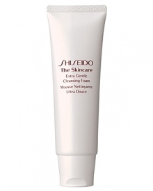 Shiseido The Skincare Extra Gentle Cleansing Foam. A creamy rich-lathering cleanser that lifts away makeup and impurities while leaving skin smooth, balanced, and ready for further treatment. Recommended for normal and combination skin. Use daily morning and evening. Shiseido The Skincare Extra Gentle Cleansing Foam. A creamy rich-lathering cleanser that lifts away makeup and impurities while leaving skin smooth, balanced, and ready for further treatment. Recommended for normal and combination skin. Use daily morning and evening.