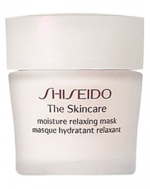 Shiseido The Skincare Moisture Relaxing Mask. A cream-type massage mask that can be tissued or rinsed off. Imparts a feeling of relaxation while treating stressed skin. Recommended for normal and combination skin. Use weekly. Shiseido The Skincare Moisture Relaxing Mask. A cream-type massage mask that can be tissued or rinsed off. Imparts a feeling of relaxation while treating stressed skin. Recommended for normal and combination skin. Use weekly.