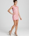 DKNY Neon Piped Tweed Dress