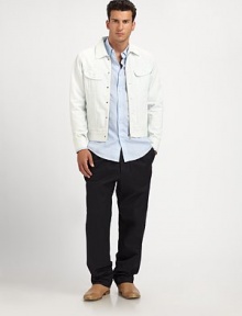 Slouchy and oversized, rendered in a cool cotton/linen blend and cinched at the waist with a soft self belt.Self waistband with belt loops and self beltSide slash pocketsBack flap pockets with single button closureInseam, about 3474% cotton/26% linenMachine washMade in Italy Slouchy and oversized, rendered in a cool cotton/linen blend and cinched at the waist with a soft self belt.Self waistband with belt loops and self beltSide slash pocketsBack flap pockets with single button closureInseam, about 3474% cotton/26% linenMachine washMade in Italy