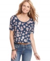 Flowers rule on this super comfy tee from American Rag – an awesome addition to your bevy of crop tops!