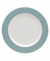 With a fresh, feminine feel and exceptional durability, the Lucille Teal dinner plates deliver lasting style to every day and occasion. A fanciful pattern inspired by 1950's lace trims creamy, contemporary porcelain from Denby.
