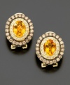 All that glitters is…14k gold, round-cut chocolate diamonds® (1 ct. t.w.) and oval-cut citrine (2-1/10 ct. t.w.).