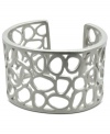 Fashion out in the open. This chic cuff bracelet from T Tahari's Essentials collection boasts a stylish openwork design. Nickel-free for sensitive skin. Crafted in imitation rhodium mixed metal. Approximate width: 1-11/16 inches.