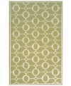 Melding effortless, modern design with a cool sage green, the Arabesque area rug transforms a room with ideal texture, style and function. Hand-tufted, ultra-durable and so easy to clean, it is UV light stabilized to resist fading, whether used indoors or out.