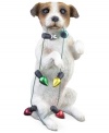 Bark up the right tree with a Christmas ornament for your dog – or a fellow animal lover! A playful Jack Russell terrier sits up on two legs, decked for the holiday. From Sandicast.