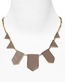 Bring geometric edge to your look with House of Harlow's luxe leather station necklace. Bring geometric edge to your look with House of Harlow's luxe leather station necklace.