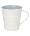 This charming porcelain mug features a four-ringed motif. Mix and match with other Tin Can Alley Blue pieces for a subtly varied table setting. Qualifies for Rebate