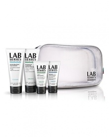 All the essentials for the classic shave. Just add the razor. This Lab Series Skincare for Men set includes:Invigorating Face Scrub 3.4 oz., Maximum Comfort Shave Cream 3.4 oz., 3-in-1 Post-Shave 1.7 oz.,Instant Moisture Gel 1.7 oz. and Dopp Kit. All the essentials for the classic shave. Just add the razor. This Lab Series Skincare for Men set includes:Invigorating Face Scrub 3.4 oz., Maximum Comfort Shave Cream 3.4 oz., 3-in-1 Post-Shave 1.7 oz.,Instant Moisture Gel 1.7 oz. and Dopp Kit.