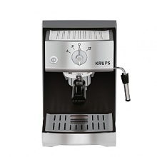 Bring the café home with Krups' Pump Espresso machine. Compatible with pods or ground coffee, it creates delicious, frothy cappuccinos and lattes with ease. Bring the café home with Krups' Pump Espresso machine. Compatible with pods or ground coffee, it creates delicious, frothy cappuccinos and lattes with ease.