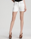 Sure to be a summer staple, these crisp, clean Burberry Brit shorts tout roll-up hems and check-lined pockets.