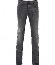 Stylishly distressed, these vintage-inspired jeans from Closed are a must-have casual staple - Classic five-pocket styling, button closure, belt loops, straight leg, logo detail at fly, faded wash - Slim fit - Wear with everything from tees and leather jackets to button-downs and Chelsea boots Stylishly distressed, these vintage-inspired jeans from Closed are a must-have casual staple - Classic five-pocket styling, button closure, belt loops, straight leg, logo detail at fly, faded wash - Slim fit - Wear with everything from tees and leather jackets to button-downs and Chelsea boots