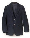 Dress him up in a sophisticated and chic suit from Joseph Abboud. Here, the pinstripe jacket with three button front is the perfect spring look.