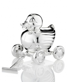 Silver-plated duck coin bank lends a whimsical sensibility to saving pennies for a rainy day. Tarnish-resistant. 4 x 5. Silver-plated duck coin bank lends a whimsical sensibility to saving pennies for a rainy day. Tarnish-resistant. 4 x 5.