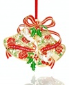 Celebrate the union of love and commitment with Baldwin's Our 1st Christmas Together 2011, a festive gold-plated brass ornament. It's a delightful 2-dimensional creation which you will come to cherish for years to come. (Clearance)