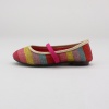 Keep her tiny little feet looking stylish and cute with these ballerina flats. Features a woven textile upper with elasticized band for a stylish easy slip on fit. Imported.