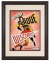 It was a less-than-happy homecoming for Purdue with a final score of 13-0, but this 1942 game-day program cover still makes winning wall art for today's college football fans. With a cherry-finished wood frame, it's ready to hang.