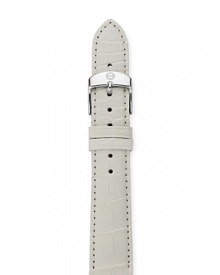 Indulge your exotic side with Michele's alligator strap -- a textured, trend-right pick-me-up for your timepiece.