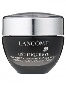 Youth is in your genes. See visibly younger, brighter eyes. At the very origin of your skin's youth: your genes. Genes produce specific proteins. With age, their presence diminishes. Today, for every woman, Lancôme invents an eye care that boosts the activity of genes.Discover the skin you were born to have. This unique gel-cream texture leaves the eye contour velvety to the touch. Dark circles and signs of fatigue appear to diminish. Youth is in your genes. See visibly younger, brighter eyes. At the very origin of your skin's youth: your genes. Genes produce specific proteins. With age, their presence diminishes. Today, for every woman, Lancôme invents an eye care that boosts the activity of genes.Discover the skin you were born to have. This unique gel-cream texture leaves the eye contour velvety to the touch. Dark circles and signs of fatigue appear to diminish.