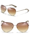 MARC BY MARC JACOBS Rimless Heart Interior Aviator Sunglasses
