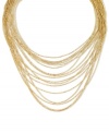 Layers of golden sun. Gorgeous multi-chains stand out on this long strand necklace from 2028. Crafted in gold tone mixed metal. Approximate length: 15 inches + 3-inch extender.