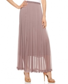 The shape of the season – now in a sheer fabric! This NY Collection skirt will get you compliments galore! The shape of the season – now in a sheer fabric! This NY Collection skirt will get you compliments galore!