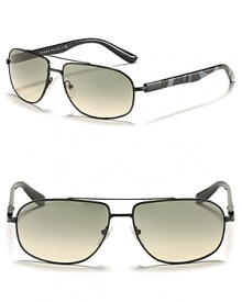 Iconic metal aviators get a modern update with camouflage printed arms and logo detail at temples.