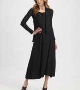 A spectacular cascade of ruffles adds charming appeal to this flattering, feminine design.Open-front designLong sleevesAbout 21 from shoulder to hem in frontAbout 24 from shoulder to hem in backWoolDry cleanImported of Italian fabric Model shown is 5'10 (177cm) wearing US size Small. 