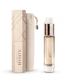 A deep and intense concentration of Burberry Body Eau de Parfum for a luxuriously rich and long-lasting scent. Top notes of green absinthe, exquisite peach and refined freesia. Floral heart notes of natural rose absolute and iris, enriched with warm sandalwood. Sensual base notes of woody cashmeran, creamy vanilla, seductive amber and musk. Multi-faceted glass bottle. Rose gold engraved check lid. Soft suede finish nude drawstring pouch. 2.0 fl. oz. Made in France. A deep and intense concentration of Burberry Body Eau de Parfum for a luxuriously rich and long-lasting scent. Top notes of green absinthe, exquisite peach and refined freesia. Floral heart notes of natural rose absolute and iris, enriched with warm sandalwood. Sensual base notes of woody cashmeran, creamy vanilla, seductive amber and musk. Multi-faceted glass bottle. Rose gold engraved check lid. Soft suede finish nude drawstring pouch. 2.0 fl. oz. Made in France.