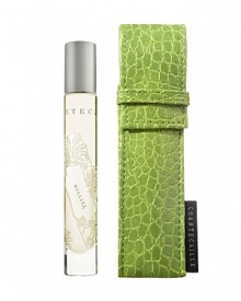 Chantecaille's beautiful signature scents now have convenience and portability. The elegant, silk-screened 8mL glass tube arrives in a green faux-croc pouch. Vetyver is incredibly chic, distinctive and easy-to-wear. A bright morning scent, it elegantly lingers through out the day, deepening as a warm sexy fragrance. Ultra-fine and modern. Chantecaille's beautiful signature scents now have convenience and portability. The elegant, silk-screened 8mL glass tube arrives in a green faux-croc pouch. Vetyver is incredibly chic, distinctive and easy-to-wear. A bright morning scent, it elegantly lingers through out the day, deepening as a warm sexy fragrance. Ultra-fine and modern.