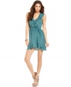 Ruffles add flirty flair to this BCBGeneration A-line dress for a femme look that's sure to be a summer-date staple!