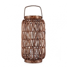 Bring the outside in! Woodsy and inviting, this lantern adds rustic chic to patios or terraces. Bring the outside in! Woodsy and inviting, this lantern adds rustic chic to patios or terraces.