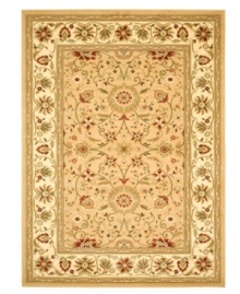A fine finish for your living space. This Safavieh area rug comes alive with beautiful floral, vine and latticework detailing, all captured in goes-with-anything shades of beige. Crafted from soft polypropylene, this rug radiates timeless allure with the added convenience of easy-care construction. A fine finish for your living space. This Safavieh area rug comes alive with beautiful floral, vine and latticework detailing, all captured in goes-with-anything shades of beige. Crafted from soft polypropylene, this rug radiates timeless allure with the added convenience of easy-care construction.