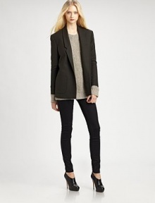 Tailored with an oversized silhouette, this wool blazer finishes the look with dropped shoulder and front patch pockets. Notched lapelsDropped shouldersLong sleevesButton frontFront patch pocketsFully linedAbout 28 from shoulder to hemWoolDry cleanImported of Italian fabricModel shown is 5'9½ (176cm) wearing US size 4.