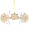 Shake, rattle and hang baby's first Christmas ornament from a branch that's in sight but out of reach! Hearts, stars and dots in fresh colors lend fun, youthful appeal to gold-trimmed ivory porcelain by Lenox.