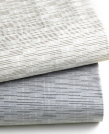 Featuring an allover print that resembles an intricate weave, this ultra-smooth 400-thread count Hotel Collection sheet set is the new definition of modern style. Features pure Egyptian cotton in two contemporary hues. Specially designed for extra deep mattresses. Featuring an allover print that resembles an intricate weave, this ultra-smooth 400-thread count Hotel Collection sheet set is the new definition of modern style. Features pure Egyptian cotton in two contemporary hues. Specially designed for extra deep mattresses.