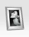 Elegant, finely-polished silverplated design gives proper attention to a favorite 4 X 6 photograph. From the Perles Collection A terrific gift idea Wood base Made in Italy