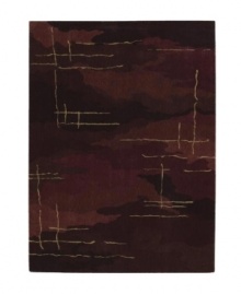 Nourison Parallels rugs feature a silk-like finish on distinctly modern and abstract designs that bring contemporary art into the home. Ebony splashed with burgundy makes a rich ground for any room. Intersecting sketched lines in taupe add the feel of old parchment to this distinctly avant-garde design. Nourison Parallels rugs feature a silk-like finish on distinctly modern and abstract designs that bring contemporary art into the home. Ebony splashed with burgundy makes a rich ground for any room. Intersecting sketched lines in taupe add the feel of old parchment to this distinctly avant-garde design.