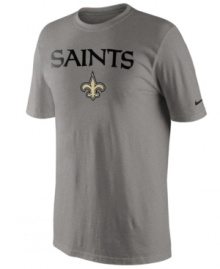 From the pre-game to after-party, show off your New Orleans Saints pride in this NFL football t-shirt from Nike. From the pre-game to after-party, show off your New Orleans Saints pride in this NFL football t-shirt from Nike.