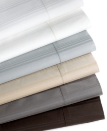 True luxury lies in the details! The 600-thread count Egyptian cotton sheet features a subtle striping that brings an elegant accent to your bedding without overpowering your space. Irresistibly soft and incredibly luscious with a two-ply construction that wraps you up in ultimate comfort. True luxury lies in the details! The 600-thread count Egyptian cotton sheet features a subtle striping that brings an elegant accent to your bedding without overpowering your space. Irresistibly soft and incredibly luscious with a two-ply construction that wraps you up in ultimate comfort.