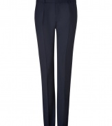 Detailed in sophisticated new wool with just the right amount of stretch for an immaculate fit, Hugos timeless-classic trousers lend a handsome edge to any outfit - Flat front, off-seam pockets, back welt pockets with buttons - Slim fit - Transitions from the office to evening effortlessly - pair with a button-down and matching blazer