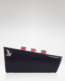Swap the jib for this nautical-inspired clutch from kate spade new york. Ship shape with Navy whites or statement stripes, it's all you need to get decked. Swap the jib for this nautical-inspired clutch from kate spade new york. Ship shape with Navy whites or statement stripes, it's all you need to get decked.
