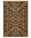 Bold floral designs pop against a black background, creating a lush look underfoot in any indoor or outdoor space. This area rug from Safavieh is made from soft-but-tough polypropylene for superior outdoor durability and easy cleaning.