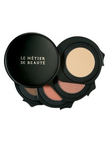 Le Métier de Beauté introduces the Kaleidoscope Face Collection, featuring four exquisite formulas for creating a flawless complexion anywhere, anytime. It's the perfect way to create the ideal makeup canvas in a portable, compact kit. The chrome four-in-one stacked kit features top of the line formulations in universal shades:Classic Flawless Face Finish Translucent Compact Powder: a lightweight powder that provides a perfectly radiant, soft matte finish. Le Métier de Beauté introduces the Kaleidoscope Face Collection, featuring four exquisite formulas for creating a flawless complexion anywhere, anytime. It's the perfect way to create the ideal makeup canvas in a portable, compact kit. The chrome four-in-one stacked kit features top of the line formulations in universal shades:Classic Flawless Face Finish Translucent Compact Powder: a lightweight powder that provides a perfectly radiant, soft matte finish.