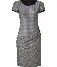 Tailored to perfection for a flawless feminine fit, Moschino C&Cs checked wool sheath is an ultra sophisticated choice with that characteristic cheeky flair - Rounded neckline, short sleeves, pleated shoulders, diagonal front drape, pleated side, hidden back zip, kick pleat - Tailored fit - Team with leather totes and pin heels Tailored to perfection for a flawless feminine fit, Moschino C&Cs checked wool sheath is an ultra sophisticated choice with that characteristic cheeky flair - Rounded neckline, short sleeves, pleated shoulders, diagonal front drape, pleated side, hidden back zip, kick pleat - Tailored fit - Team with leather totes and pin heels