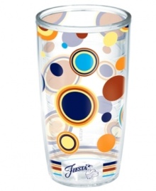 Iconic style meets brilliant design in the Fiesta Modern Dot tumbler by Tervis Tumblers. Bold colors pop on a practically indestructible cup that'll keep hot drinks hot and cold drinks cold. With Fiesta logo and dancer. Iconic style meets brilliant design in the Fiesta Modern Dot tumbler by Tervis Tumblers. Bold colors pop on a practically indestructible cup that'll keep hot drinks hot and cold drinks cold. With Fiesta logo and dancer.