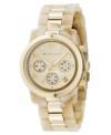 Update your look with this intriguing Runway collection watch by Michael Kors.