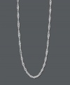 Add a simple twist to create a pulled together look. Giani Bernini's simple, yet stunning, twisted Singapore chain makes the perfect last-minute touch. Crafted in sterling silver. Approximate length: 20 inches.